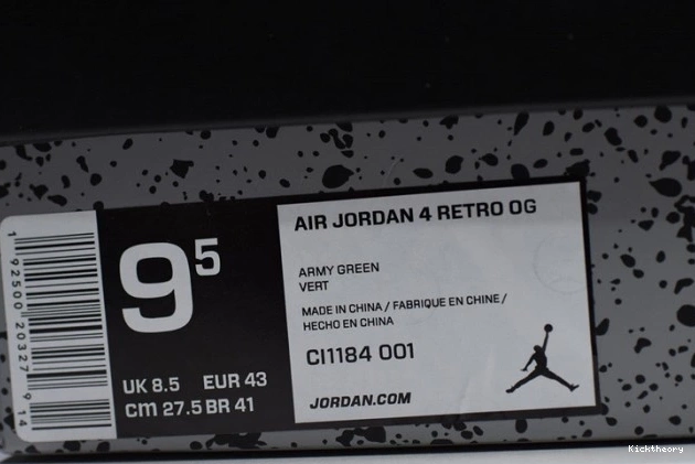 Kick Theory Black 4 Air CI1184-001 Retro Laser Jordan 0727